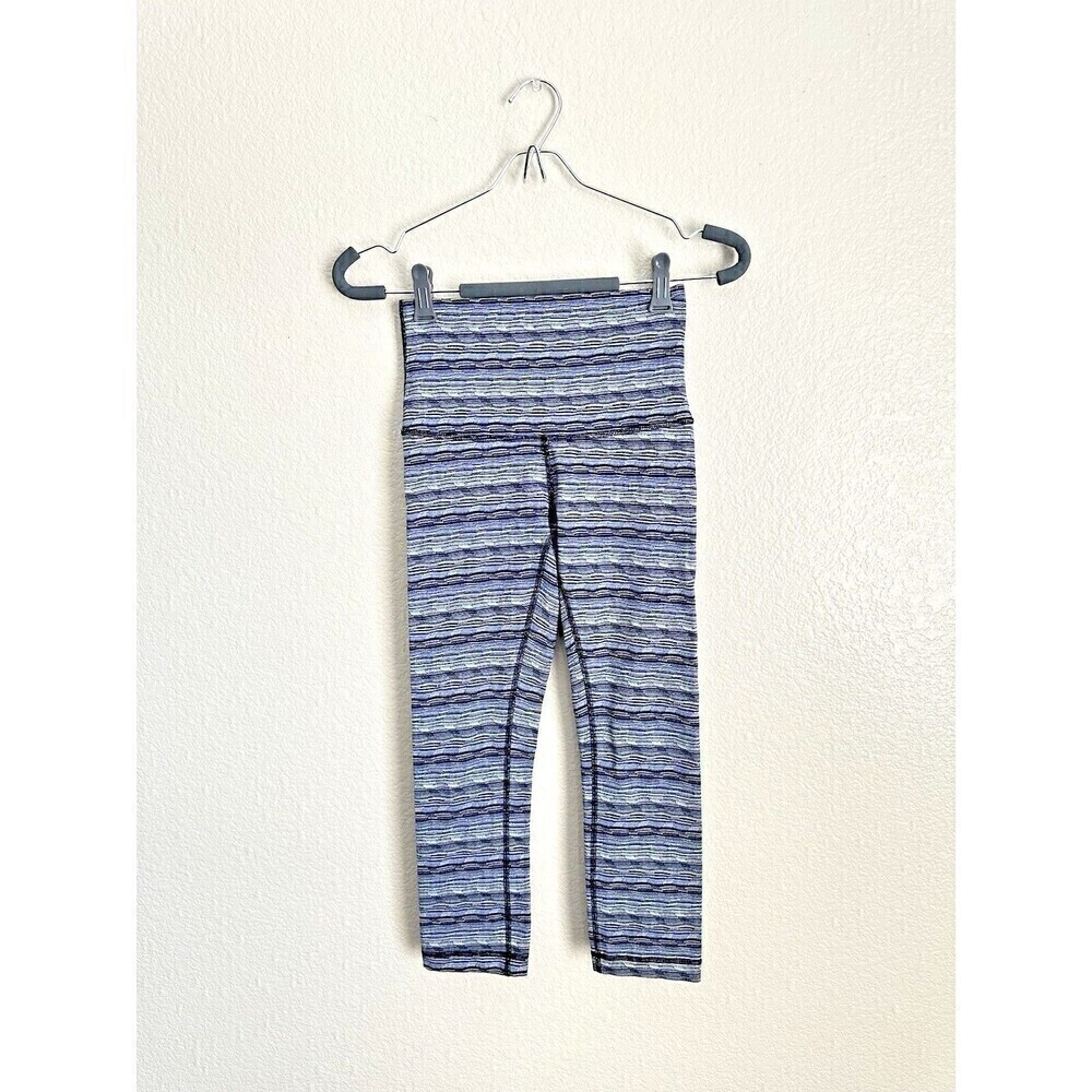 lululemon athletica Blue Striped Leggings
